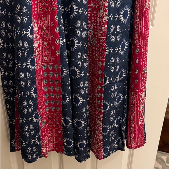 NATURAL LIFE Navy and Red Maxi Skirt - Picture 2 of 4